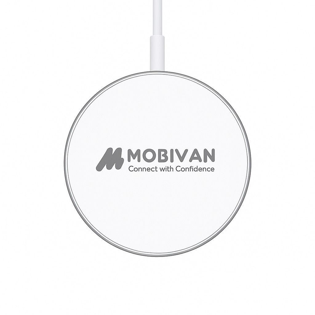 MOBIVAN Fast Wireless Charger – Slim Magnetic Charging Pad